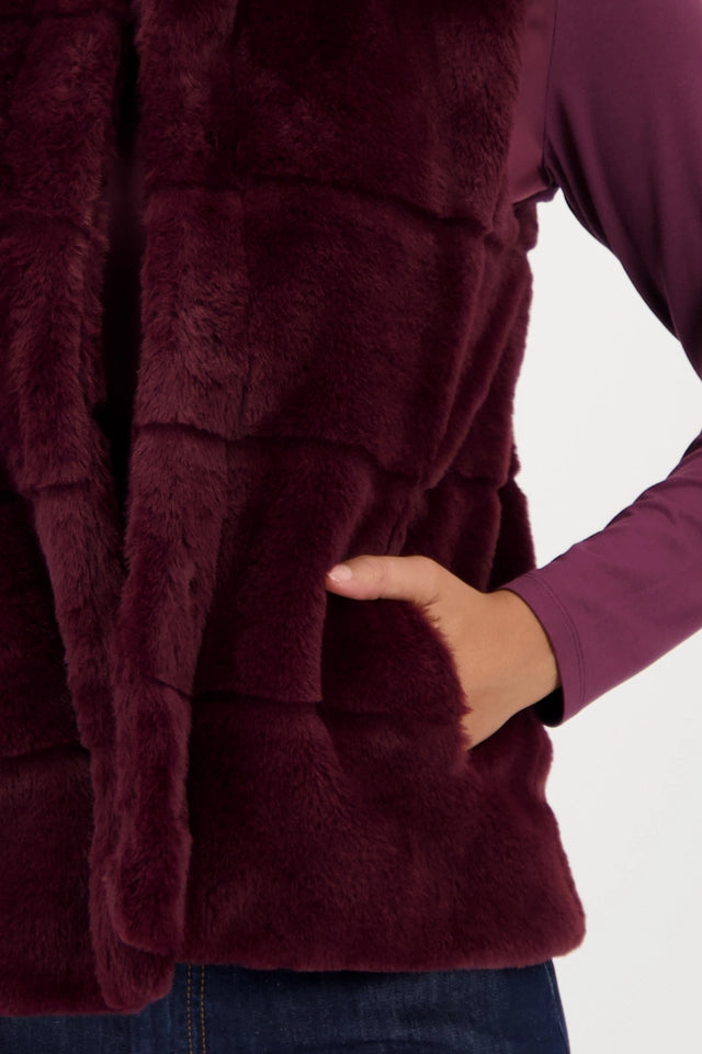 Fur Waistcoat With Stand-up Collar