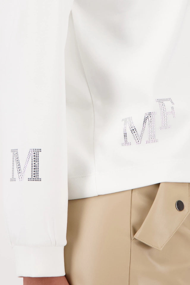 Sweatshirt Off-White With Decorative Detail