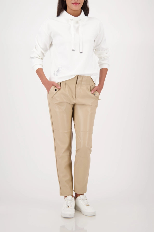Sweatshirt Off-White With Decorative Detail