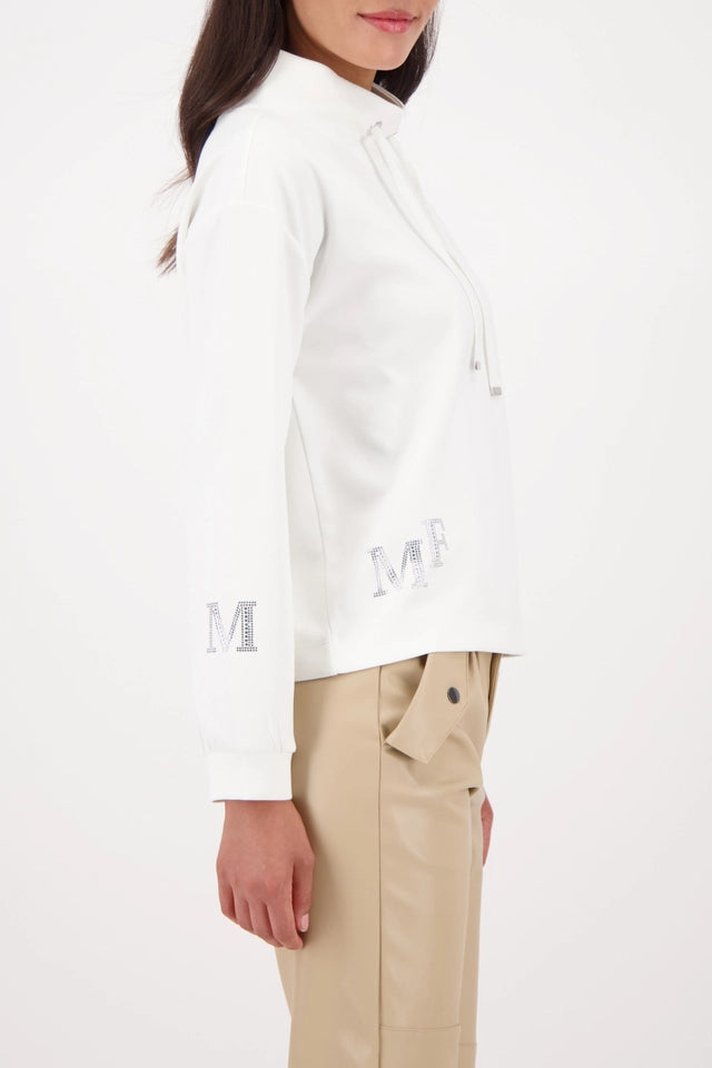 Sweatshirt Off-White With Decorative Detail