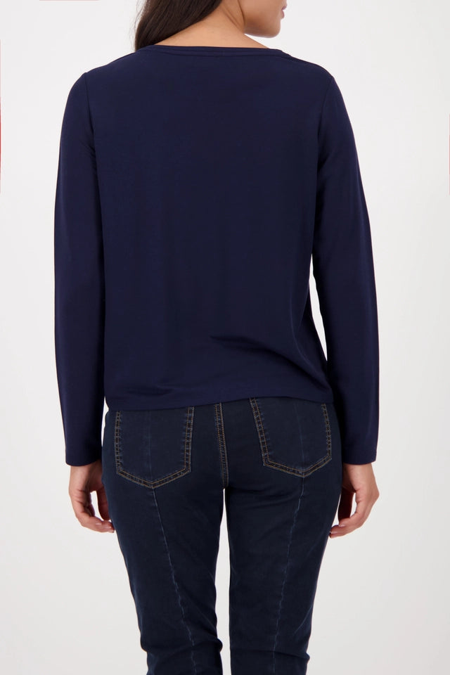 Satin-look Night Sky Shirt-blouse