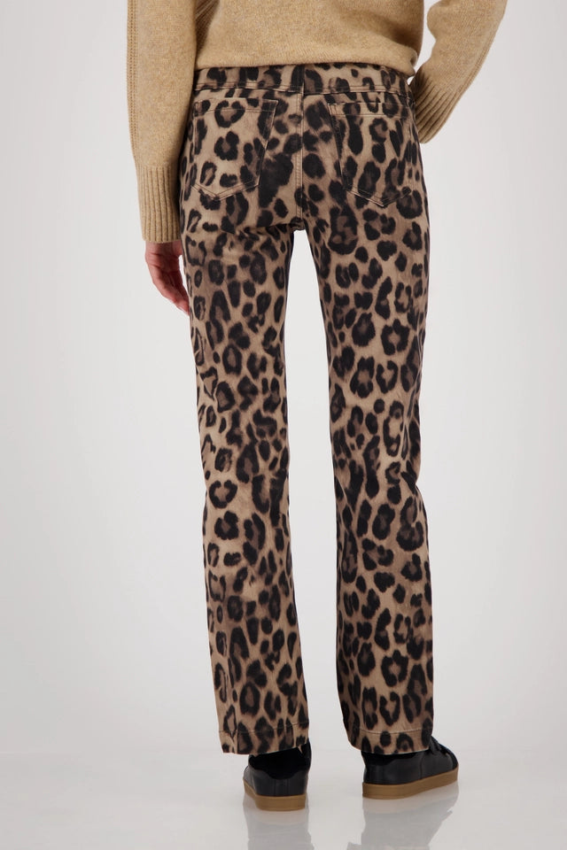 Straight-leg Leopard-print Trousers