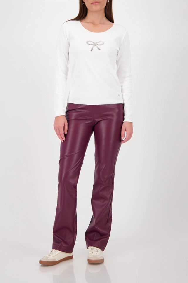 Straight-leg Leather Trousers Full Lenght