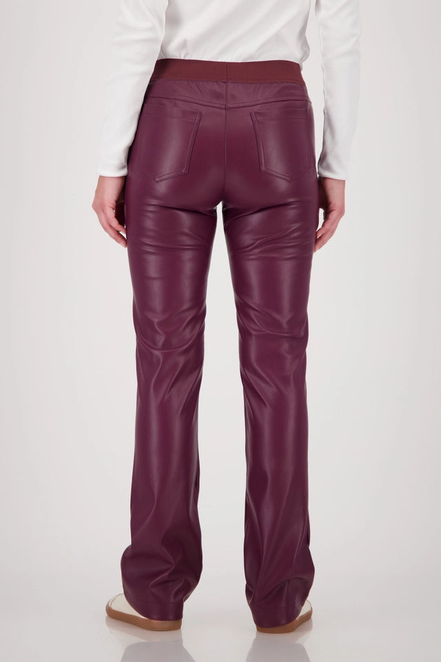 Straight-leg Leather Trousers Full Lenght