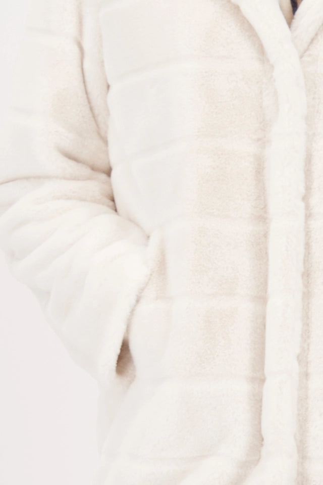 NEW Fake fur coat with stripes