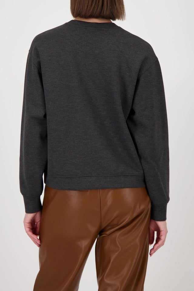 Sweatshirt With Melange Look