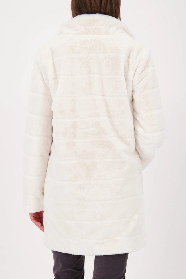 NEW Fake fur coat with stripes
