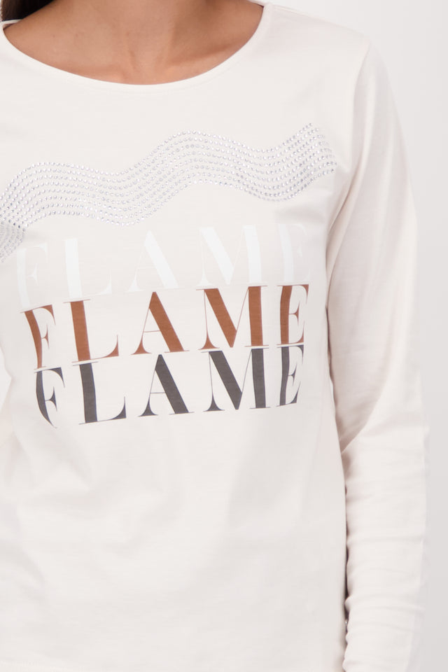 Long-sleeve shirt with lettering
