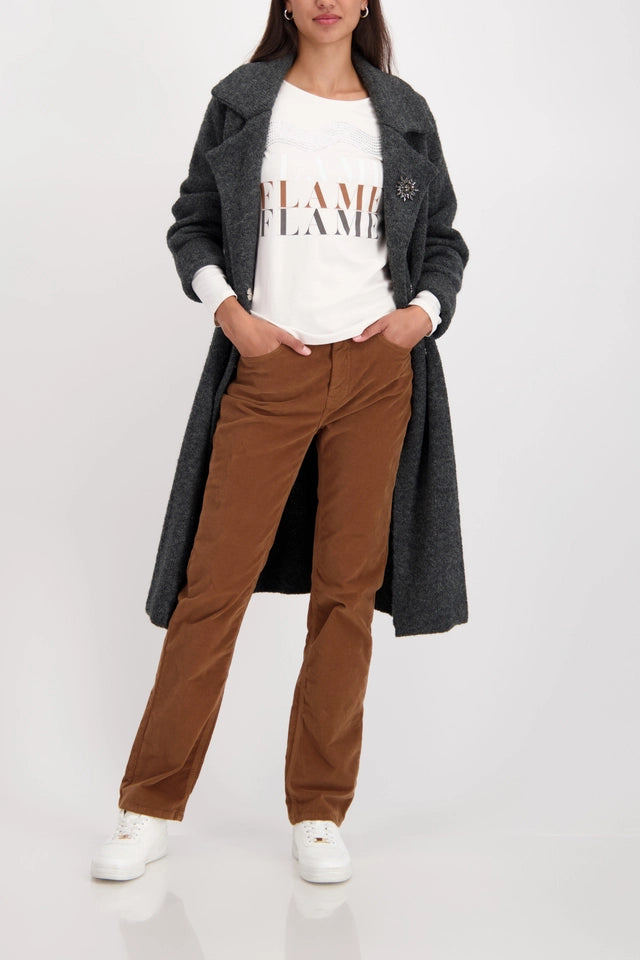 Long-sleeve shirt with lettering