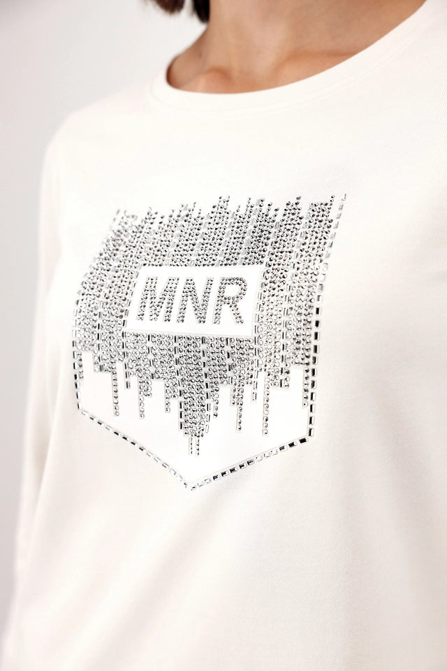 Long-sleeve Shirt With Rhinestones