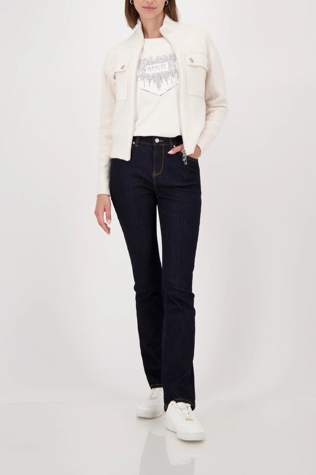 Long-sleeve Shirt With Rhinestones