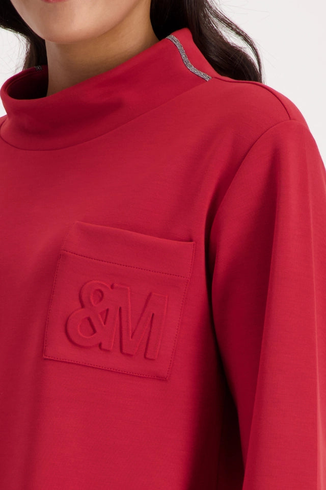 Red Sweatshirt with 3D-print