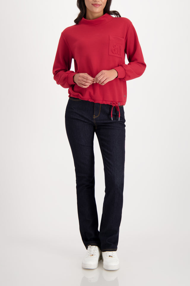 Red Sweatshirt with 3D-print