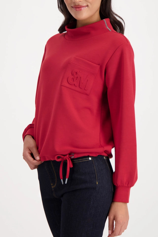 Red Sweatshirt with 3D-print
