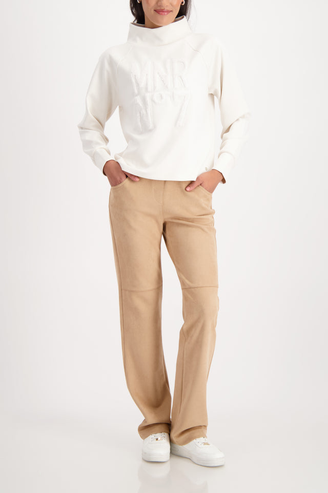 Almond Sweatshirt with fur applications