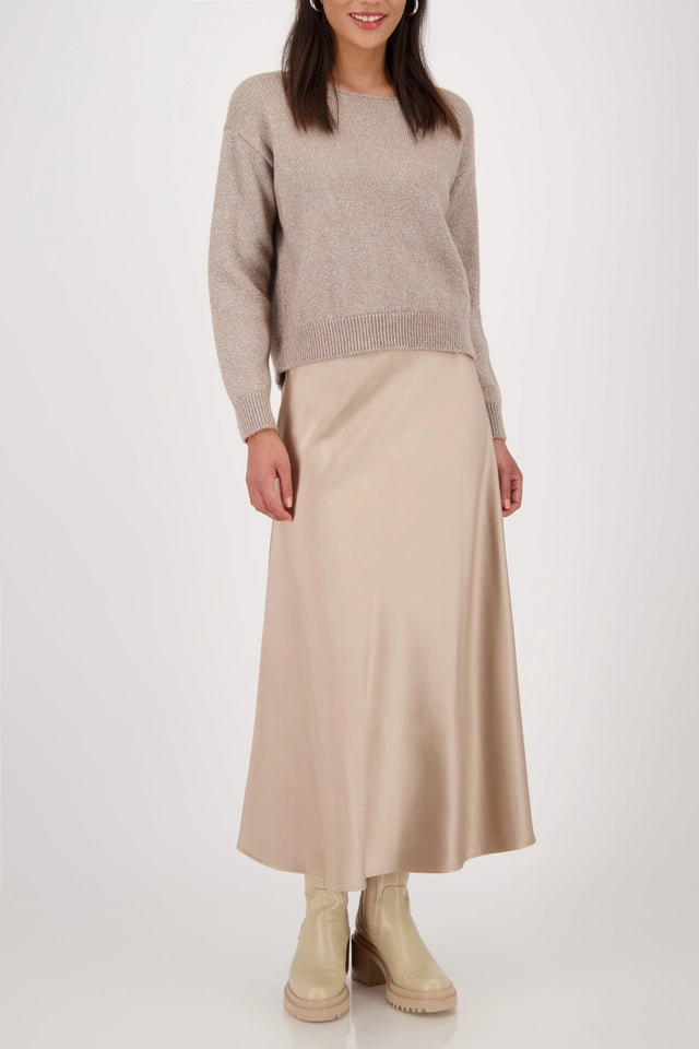 Truffle Satin skirt