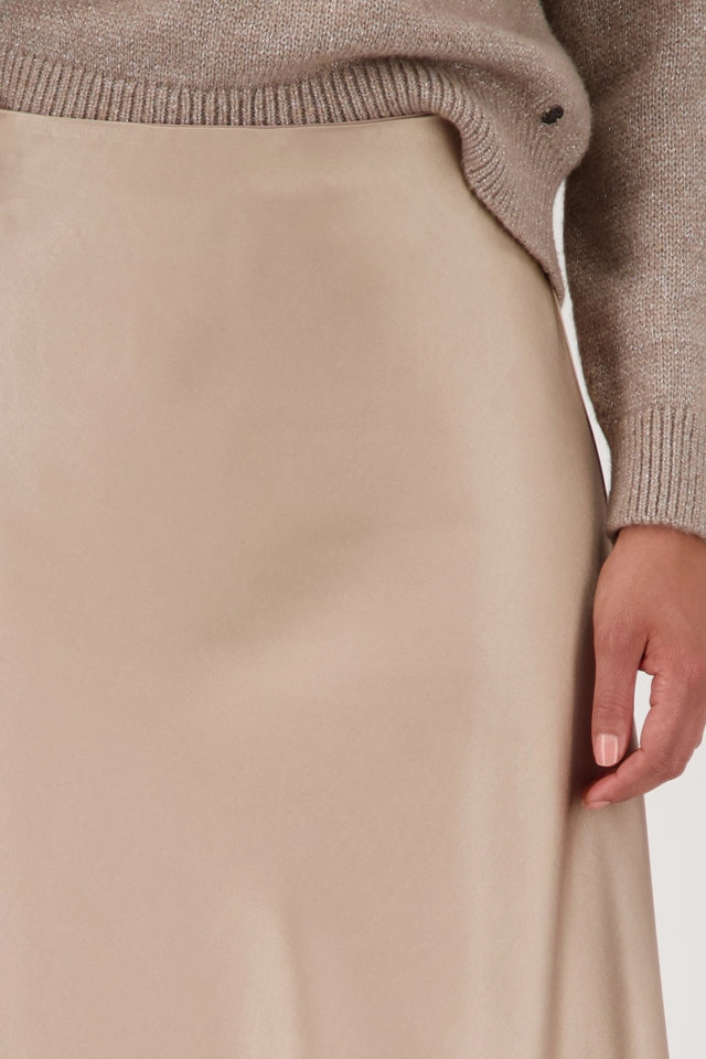 Truffle Satin skirt