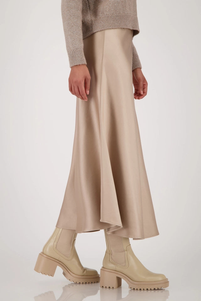 Truffle Satin skirt