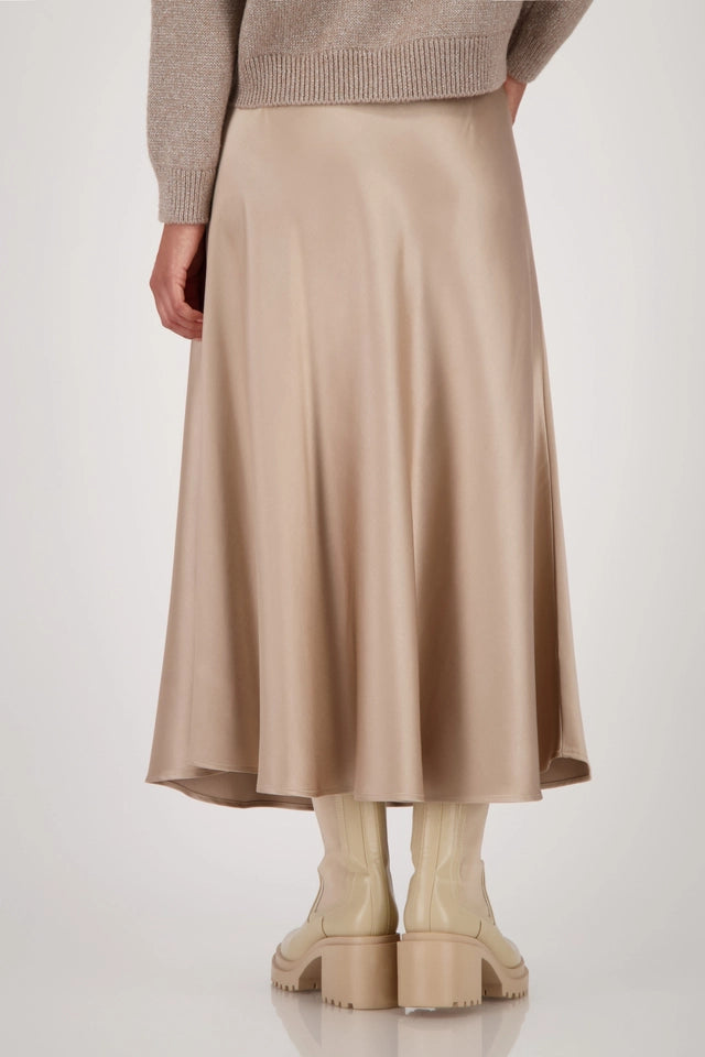 Truffle Satin skirt