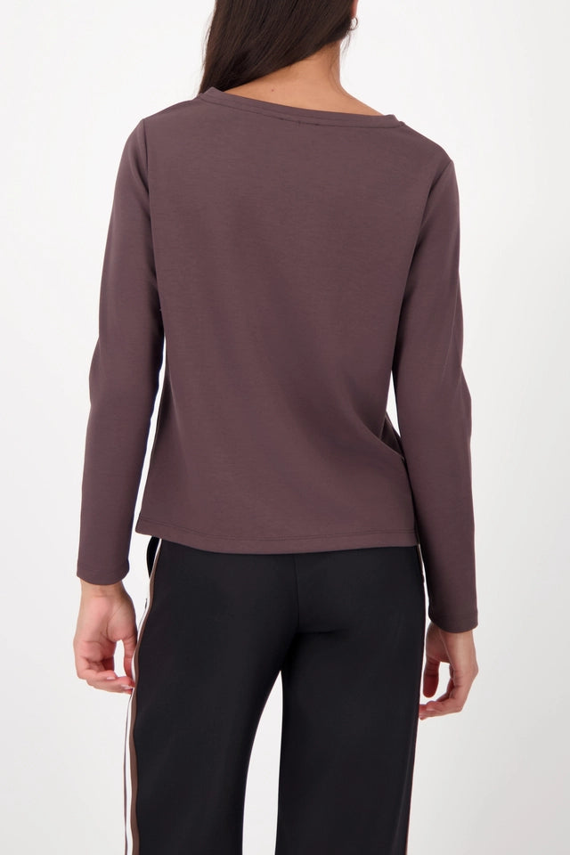 Brownie Long-sleeve shirt with rhinestone accents