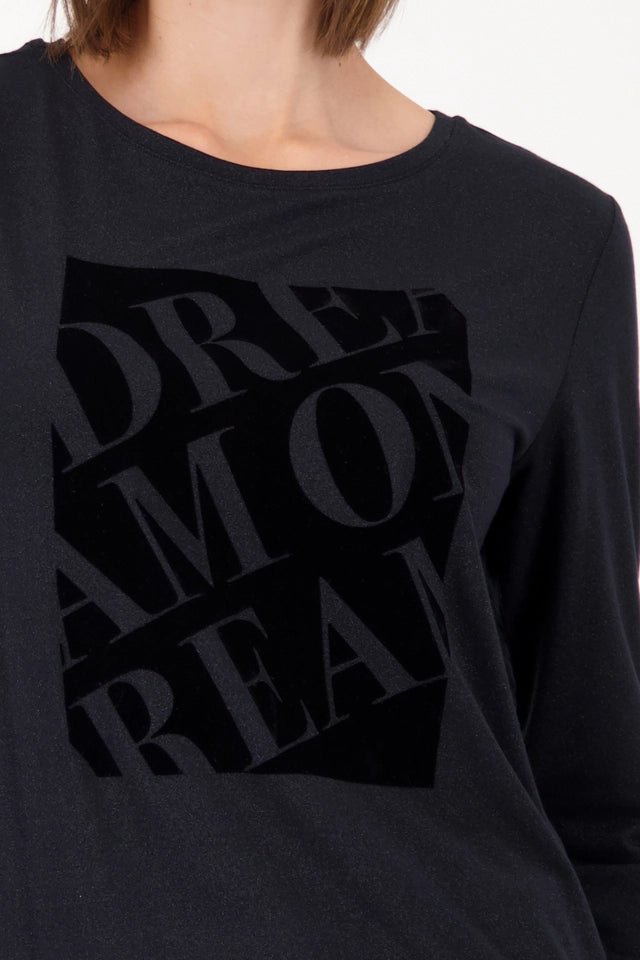Black Long-sleeve shirt with Lurex