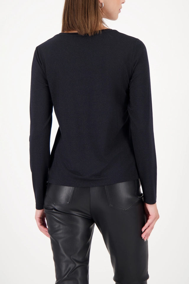 Black Long-sleeve shirt with Lurex