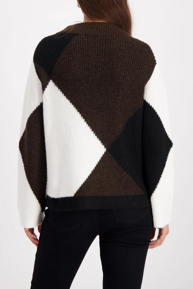 Brownie Knitted jumper with diamond pattern