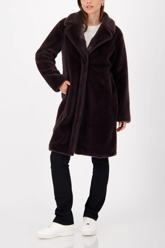 Brownie Fluffy fake fur coat