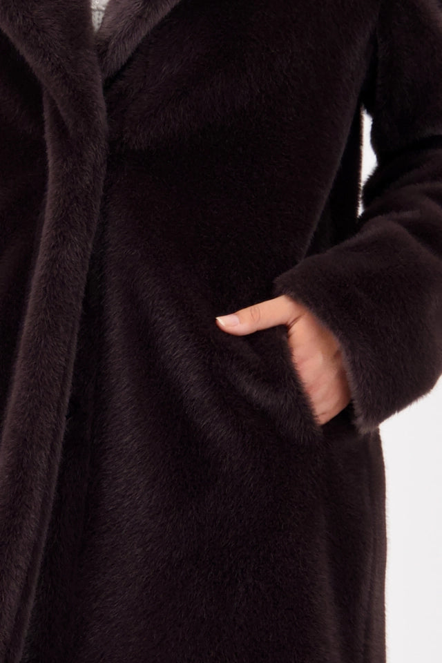 Brownie Fluffy fake fur coat