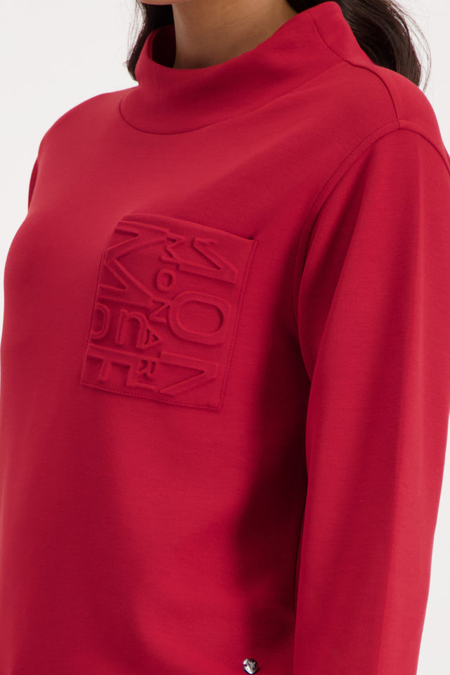 Red Sweatshirt with 3D-print