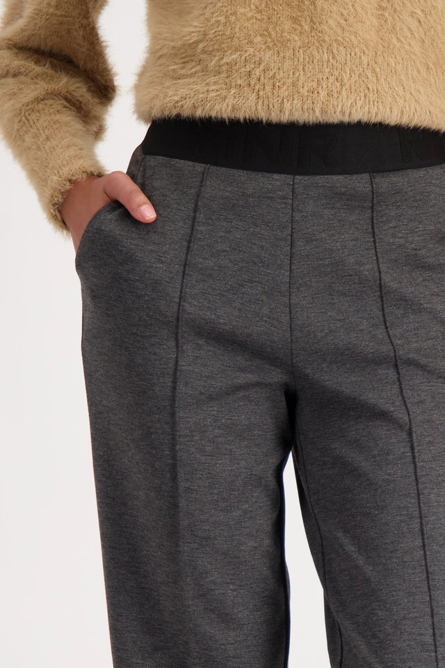 Grey Pants With Lettering Band
