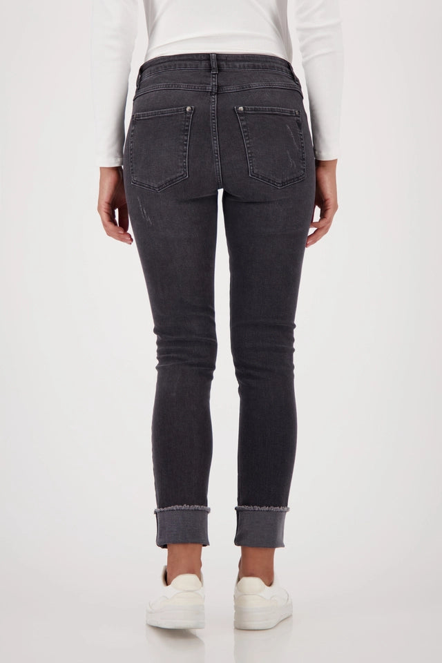 Distressed Jeans With Rhinestones