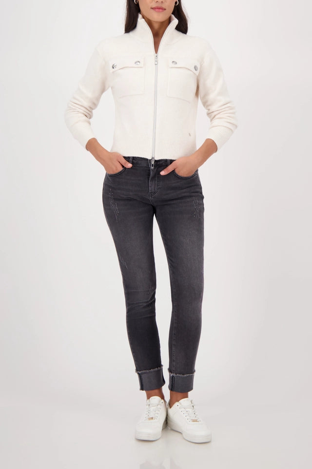 Almond Cardigan with flap pockets