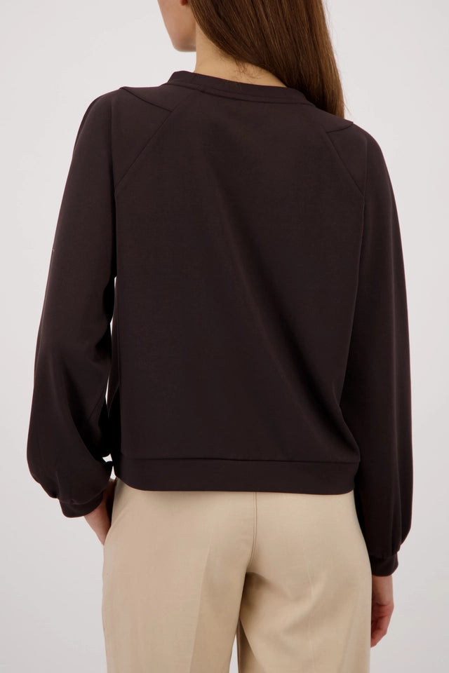 Dark Chocolate Sweatshirt With Lettering