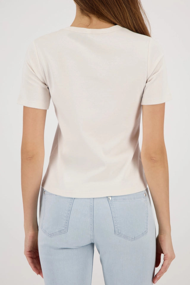 Beige Top With Jewelry Details