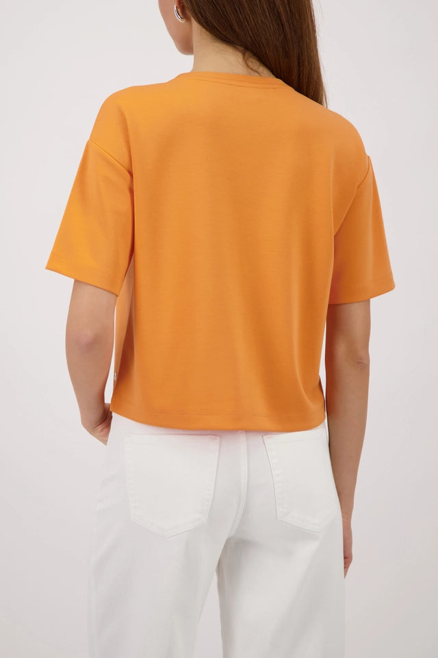 Orange Sweatshirt With Rhinestones