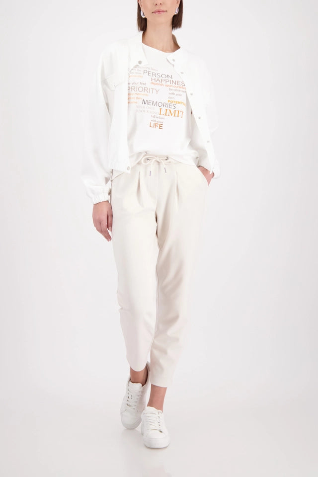 Off-white Top With Orange