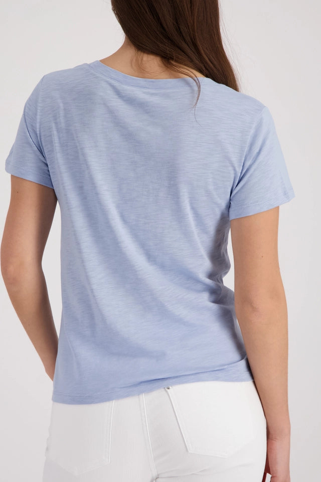 Sea Side T-shirt With Rhinestones