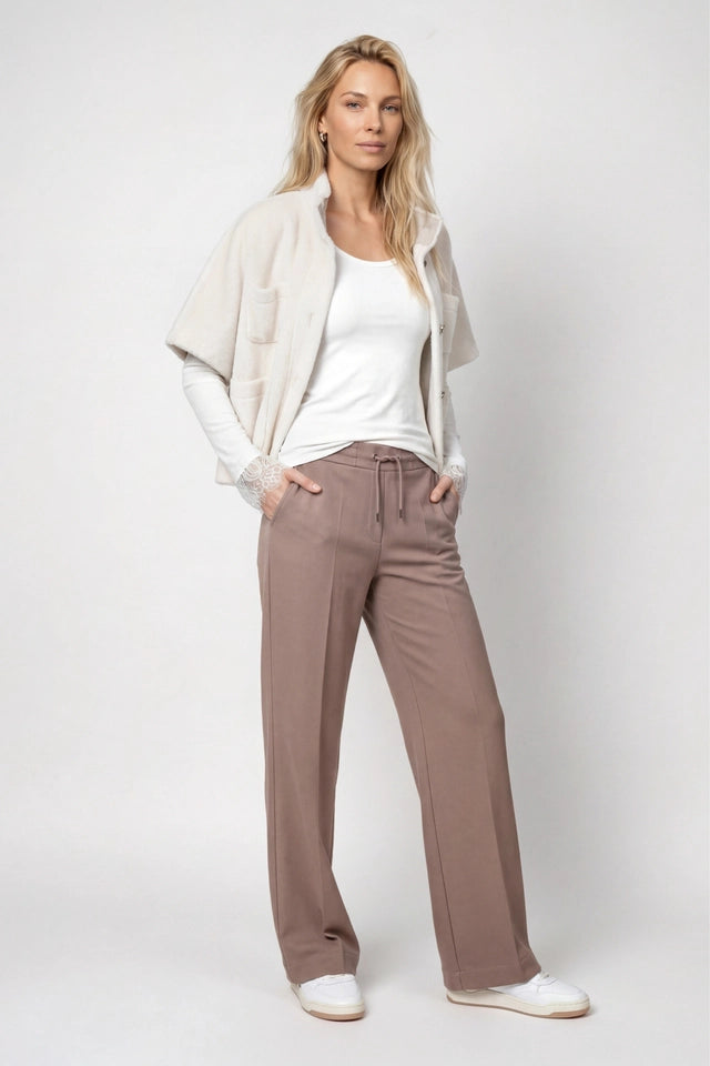 Taupe Wide Leg Jogger