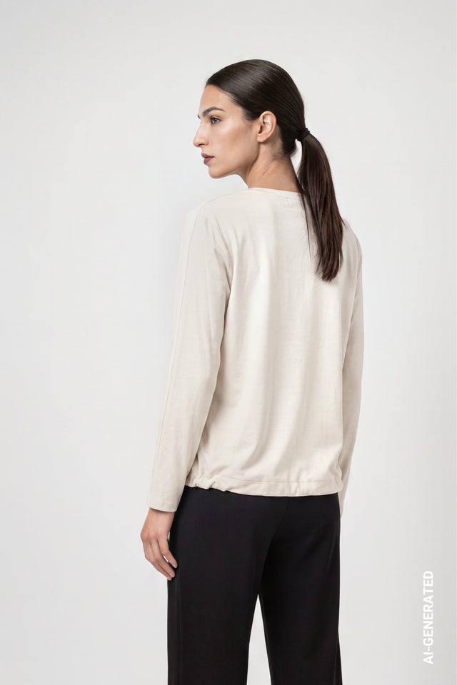 Cream Crystal Top