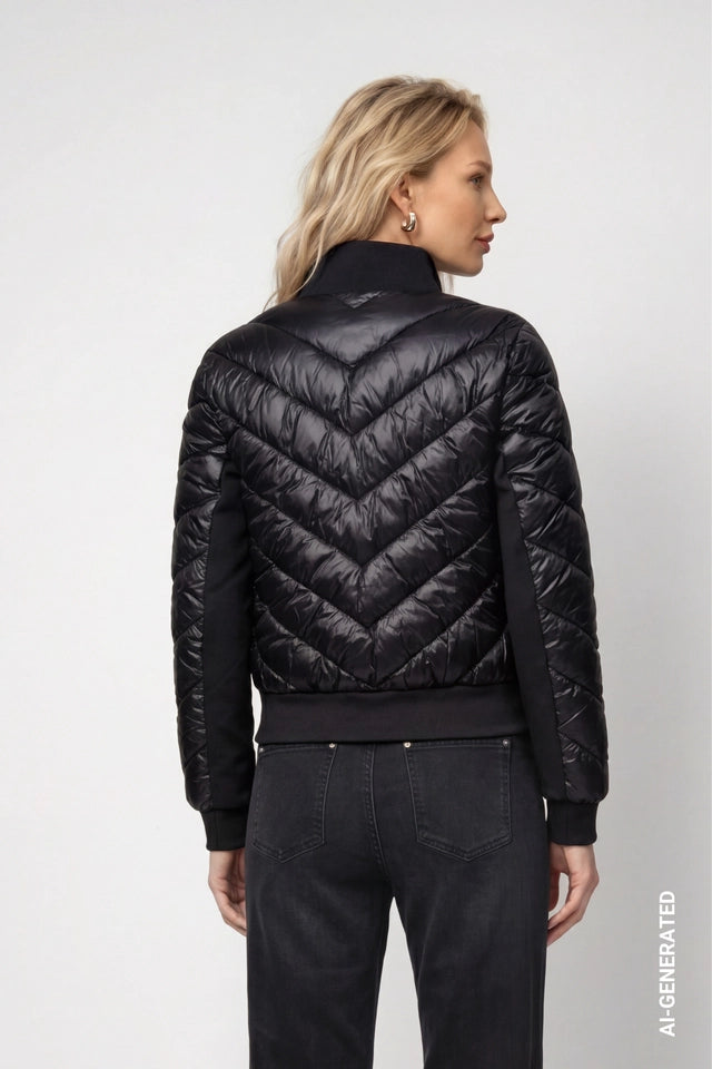 Black Jacket With Neoprene