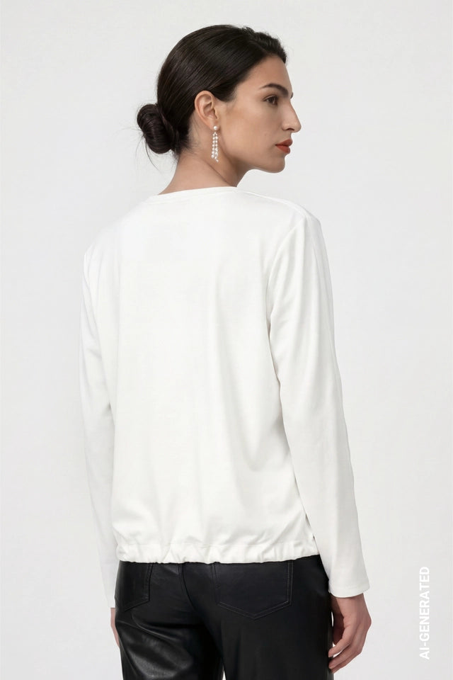 White Blouse With Jewelry