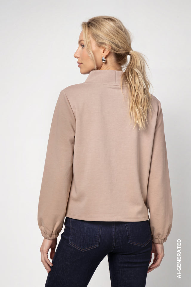 Sesame Sweatshirt With Fur Application