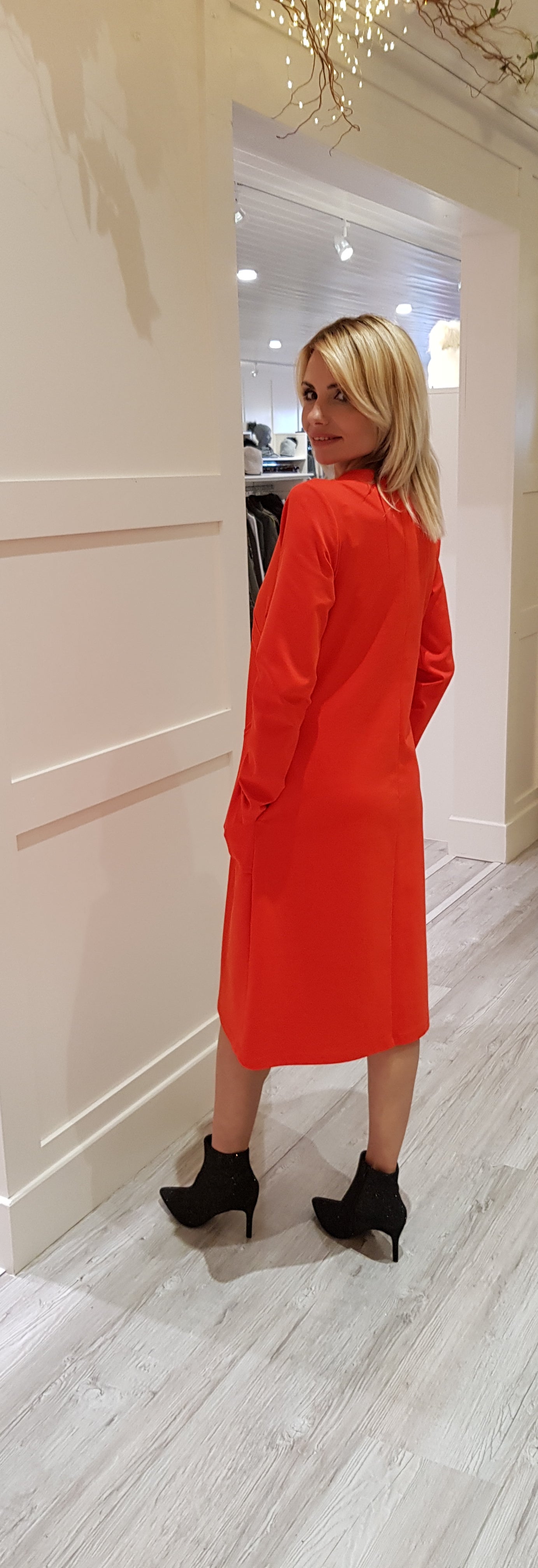 Orange Midi Dress