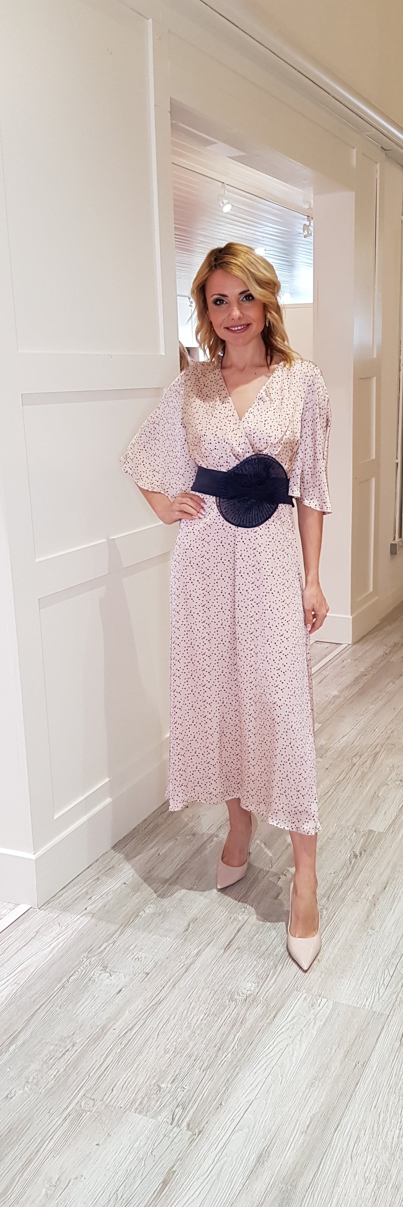 Blush & Navy Dress