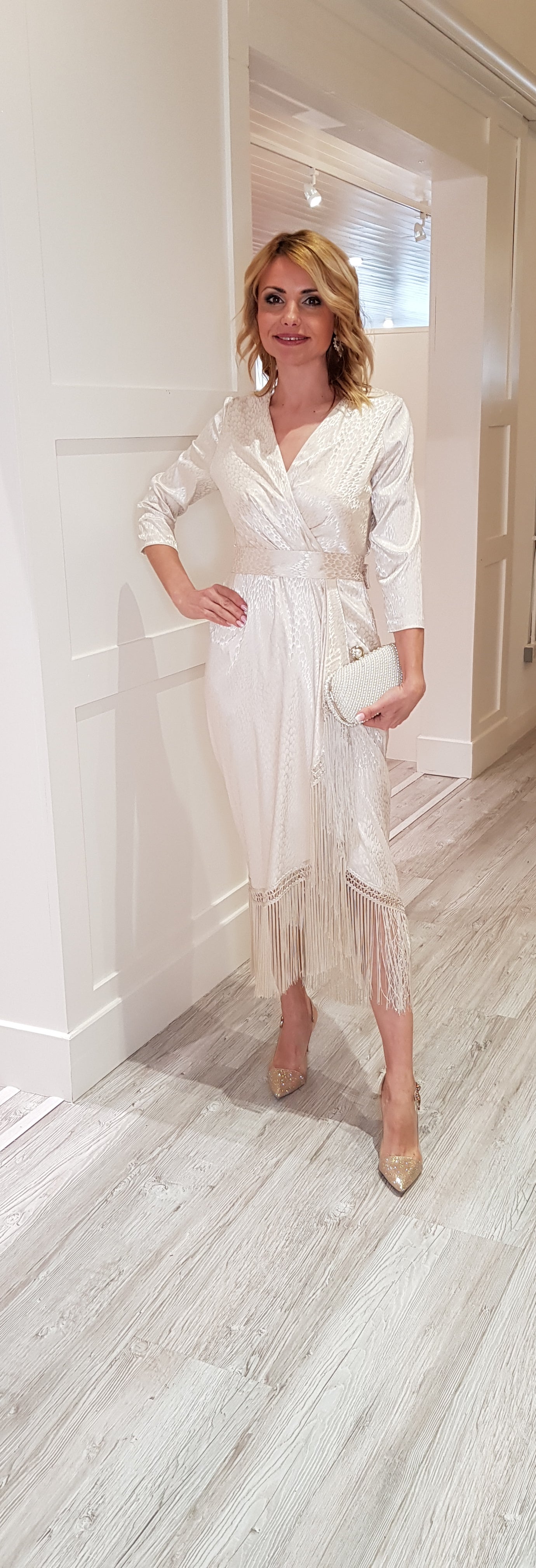 Champagne Midi Dress
