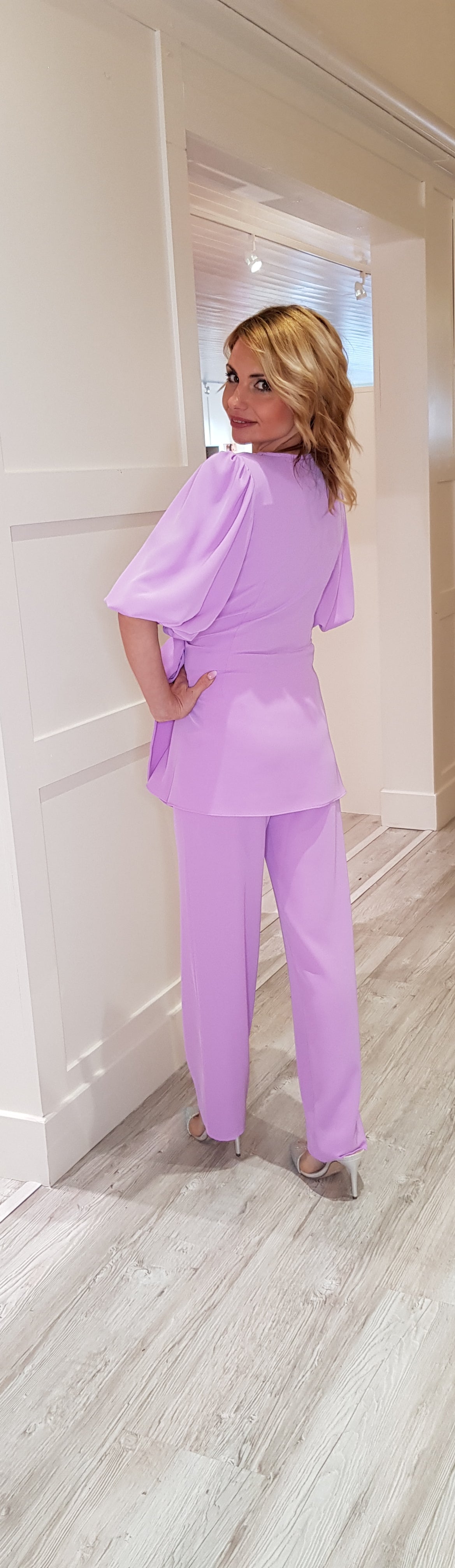 Lilac Two Pieces Trousers Suit