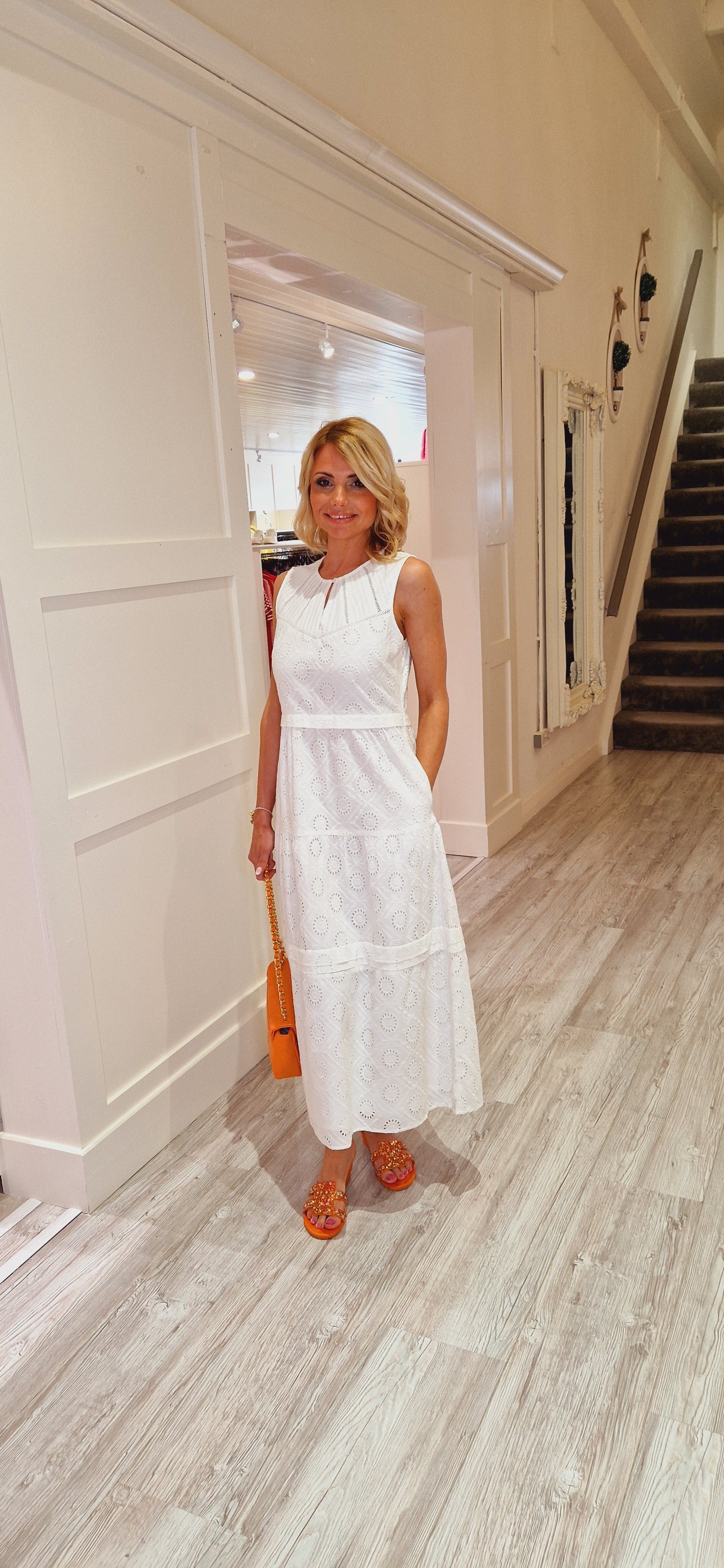 cream broderie dress Cream Broderie Off Shoulder Mini Bexley Dress XXL