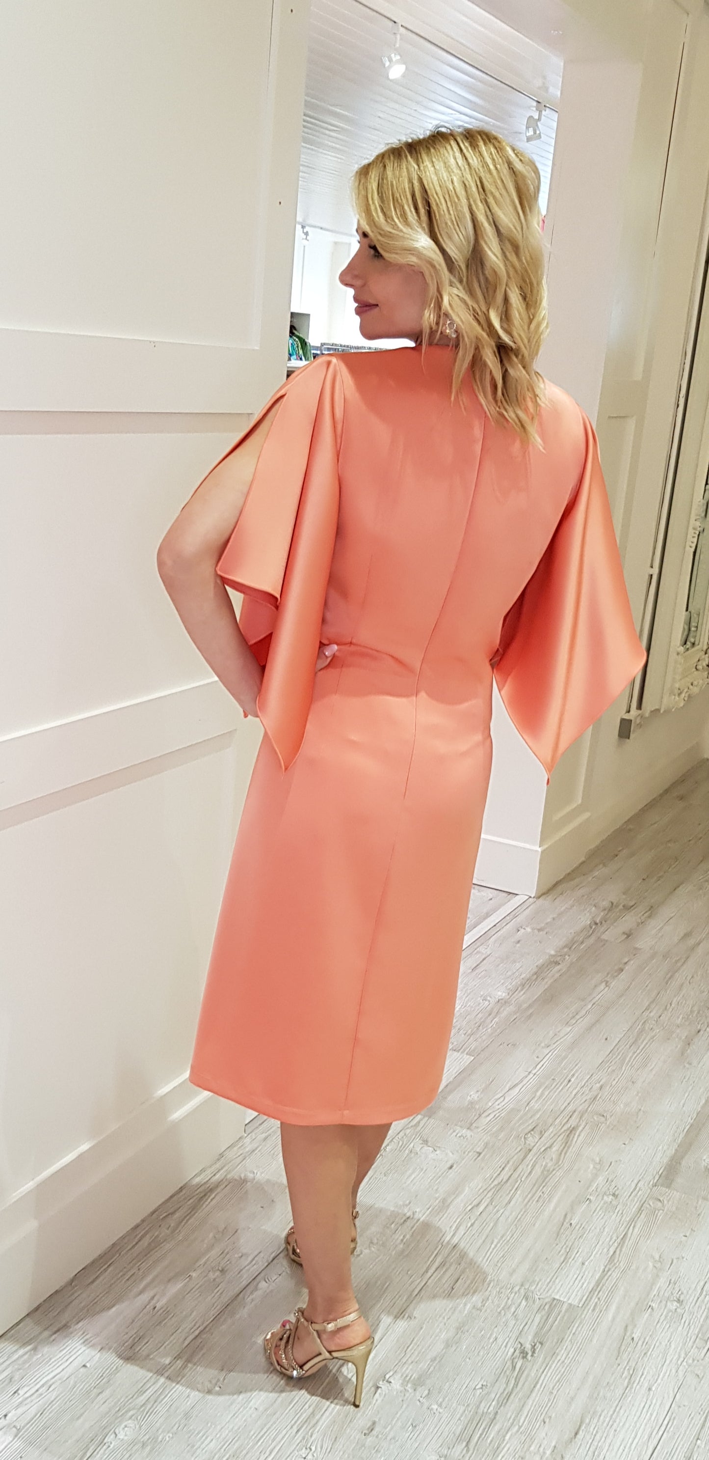 Rust Midi Dress