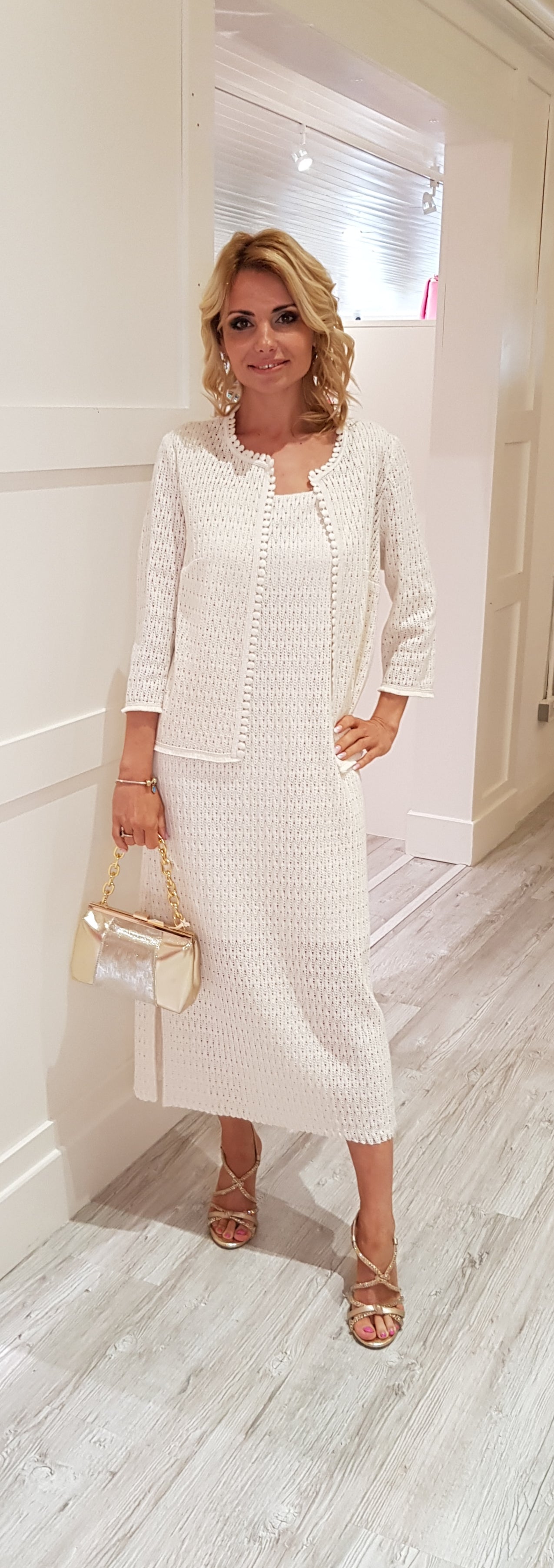 Cream Short Cardigan